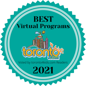 A badge that says best virtual programs 2 0 2 1