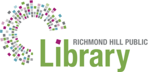 A green and white logo for the richmond library.