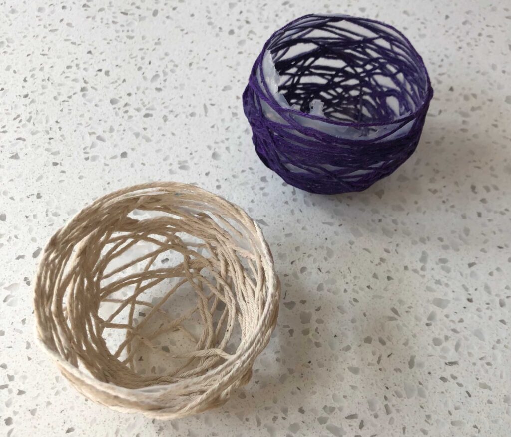 Two bowls made of string